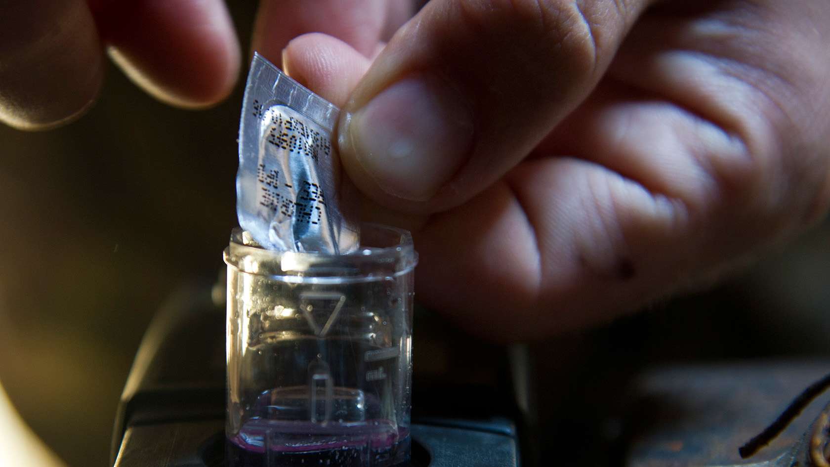 engineer testing environmental samples